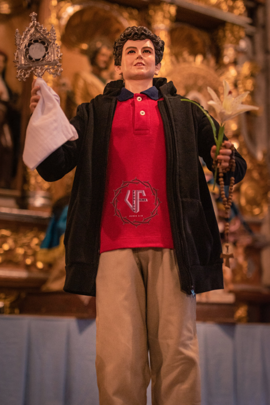 ‘Patron of the Internet’ Carlo Acutis sculpture blessed in Paete